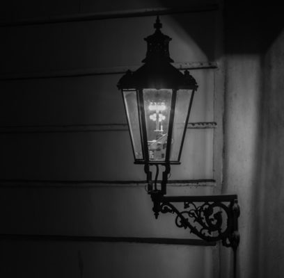 Plynové lampy v Praze.